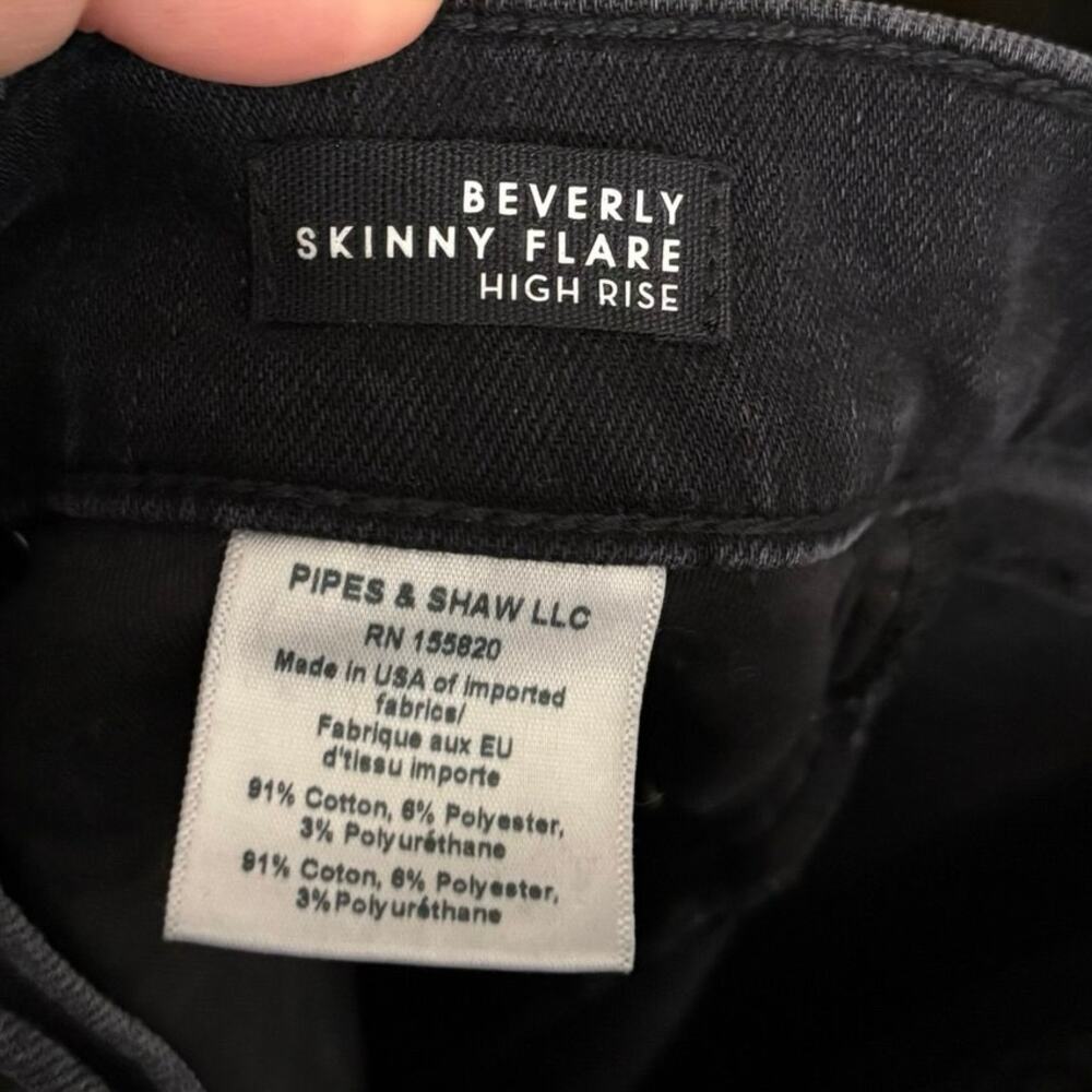 Veronica Beard Black Beverly High Rise  Skinny Flare Jeans Size 27 - Picture 6 of 7